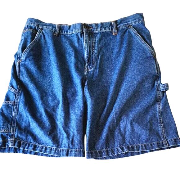 Northwest Territory Other - Northwest Territory Blue Denim Cargo Shorts Carpenter Jorts Size 38 Y2K Utility